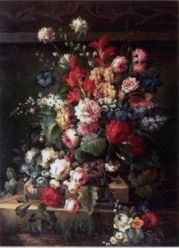 unknow artist Floral, beautiful classical still life of flowers.065